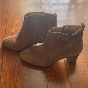J.Crew Suede Camel Booties Size 6.5